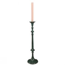 Artikel Hög ljusstake metall keramiskt utseende grön H49cm
