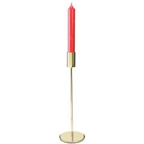 Artikel Hög ljusstake i guldfärgad metall 27,5 cm 4 stycken