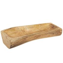 Artikel Trädekoration med ihålig dekorativ skål av trä 40×13–16cm×6,5cm