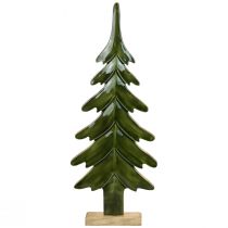 Dekorativt trä julgran grön glans effekt 23,5×5×60cm