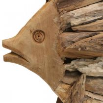 Träfisk deco stor, deco fisk stående H50cm