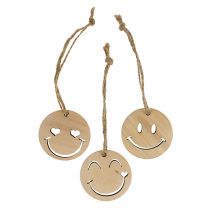 Artikel Trähänge Emoticon Emoticon® Ø4cm natur 24 st