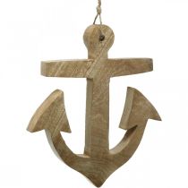 Hängande ankare Mango Wood Nautical Hanger Natural H24,5cm