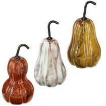 Artikel Träpäron päron trädekoration höströd gul vit 12×6cm 3 stycken