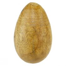 Artikel Träägg mangoträ i jutenät Påskdekoration naturell 7-8cm 6 st