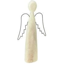 Artikel Träängel naturlig skyddsängel träfigur modern H27,5 cm
