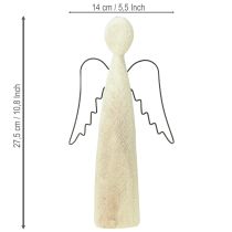 Artikel Träängel naturlig skyddsängel träfigur modern H27,5 cm