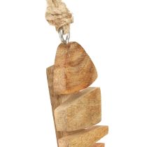 Artikel Träfisk dekorativ hängare maritimt i natur 16x2x5cm 2st