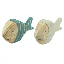 Artikel Fiskbordsdekor i trä fiskställ trä 15×8cm 2 st
