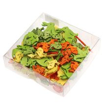 Artikel Träkanin 2cm - 4cm färgglad assorterad 96 stycken