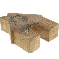 Artikel Trähusdekoration Julhus trähusdekoration trästativ H10cm