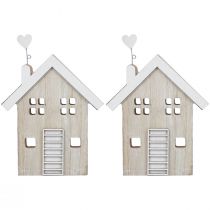 Artikel Trähus dekorativt hus bordsställ trä 20cm 2 st