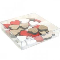 Artikel Trä hjärta spridning dekoration bröllopshjärtan trä 2,5/2/1,5 cm 48 st