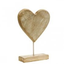 Trä hjärta hjärta deco trä metall natur lantlig stil 20x6x28cm