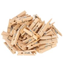 Artikel Träklämma mini klädnypa dekorativa klämmor 3,5 cm 50 st