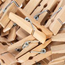 Artikel Träklämma mini klädnypa dekorativa klämmor 3,5 cm 50 st