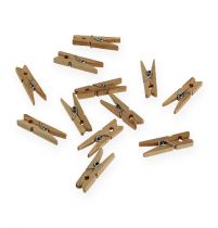 Artikel Dekorativa träklämmor 3cm natur 72 st