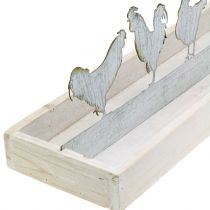 Träbricka med kran 46 cm