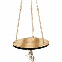 Artikel Växtgunga, blombricka på ett rep, hängande korg med makrame Ø34cm L84cm