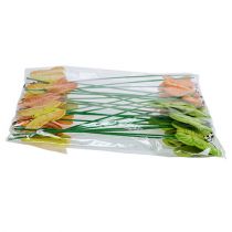 Artikel Träfjärilar på pinne, assorterad i 3 färger, 8cm, 24 stycken