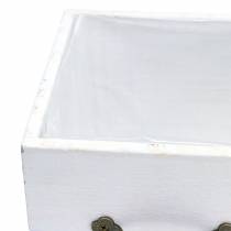 Artikel Planteringslåda trälåda vit 15x15/12x12cm set om 2