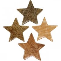 Artikel Trästjärnor sprider dekoration stjärna jul naturglans H5cm 12 st