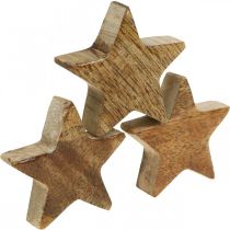Artikel Trästjärnor sprider dekoration stjärna jul naturglans H5cm 12 st