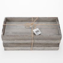 Artikel Rektangulär träbricka, perfekt för att dekorera balkonger och vardagsrum, 30 cm, 4 stycken