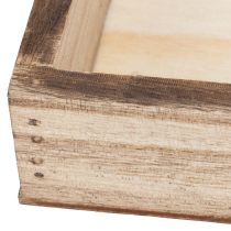 Artikel Rektangulär träbricka för plantering och dekoration. Mångsidig användning. Robust design. 30 cm, 4 delar.