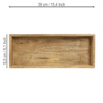 Artikel Träbricka rektangulär dekorativ bricka trä 39×15,5×4cm 2st