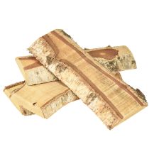 Artikel Träbricka med dekoration av trädbark och björkträ 25×10×2 cm 4 stycken