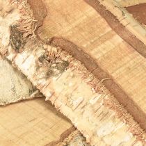 Artikel Träbricka med dekoration av trädbark och björkträ 25×10×2 cm 4 stycken