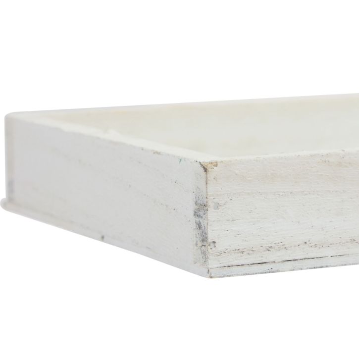Artikel Träbricka vit dekorativ bricka shabby chic trä 35×15×3cm