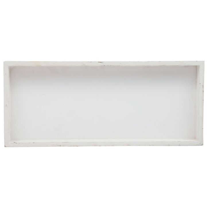 Artikel Träbricka vit dekorativ bricka shabby chic trä 35×15×3cm