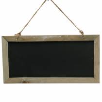 Artikel Skifferbräda med träkant för upphängning natur 30x15cm 5 st
