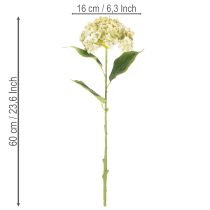 Artikel Konstgjord hortensia med lång stjälk och blad, 60 cm