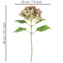 Artikel Konstgjord hortensia dekorationsblomma med stjälk, 46 cm