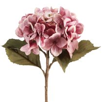 Artikel Hortensia konstgjorda realistiska sidenblommor rosa 52cm