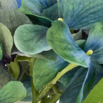 Artikel Konstgjord hortensia, blågrön, dekorativ enkel stjälk, 53 cm