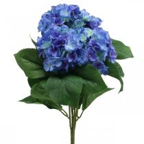 Hortensia konstgjord blomma Blå sidenblommabukett 42cm