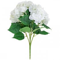 Artikel Deco bukett hortensia vita konstgjorda blommor 5 blommor 48cm