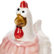 Artikel Keramiska kycklingfigurer för vardagsrummet, söt påskbordsdekoration för hemmet, 11 cm, 2 stycken