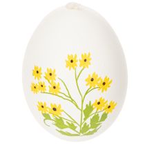 Artikel Påskägg med fina blommotiv för festlig påskdekoration i vardagsrummet, 6 cm, 6 stycken