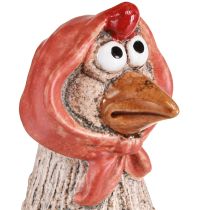 Artikel Keramiska dekorativa kycklingar påsktupp och höna H20/22cm 2 st