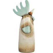 Artikel Keramisk Tupp Köksinredning Kyckling Ljusblå Brun H23cm 2 St