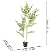 Artikel Konstgjord växt i kruka, 130 cm hög, grön, dekorativ