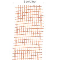 Artikel Juteband, rödorange, nätband, jute, ekologisk, terrakotta, 5 cm brett, 40 m långt