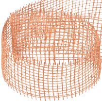 Artikel Juteband, rödorange, nätband, jute, ekologisk, terrakotta, 5 cm brett, 40 m långt
