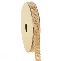 Juteband dekorativt band brons naturband vävt 12mm 10m