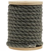 Juteband jutesnöre snodd jute dekoration antracit Ø7mm 5m